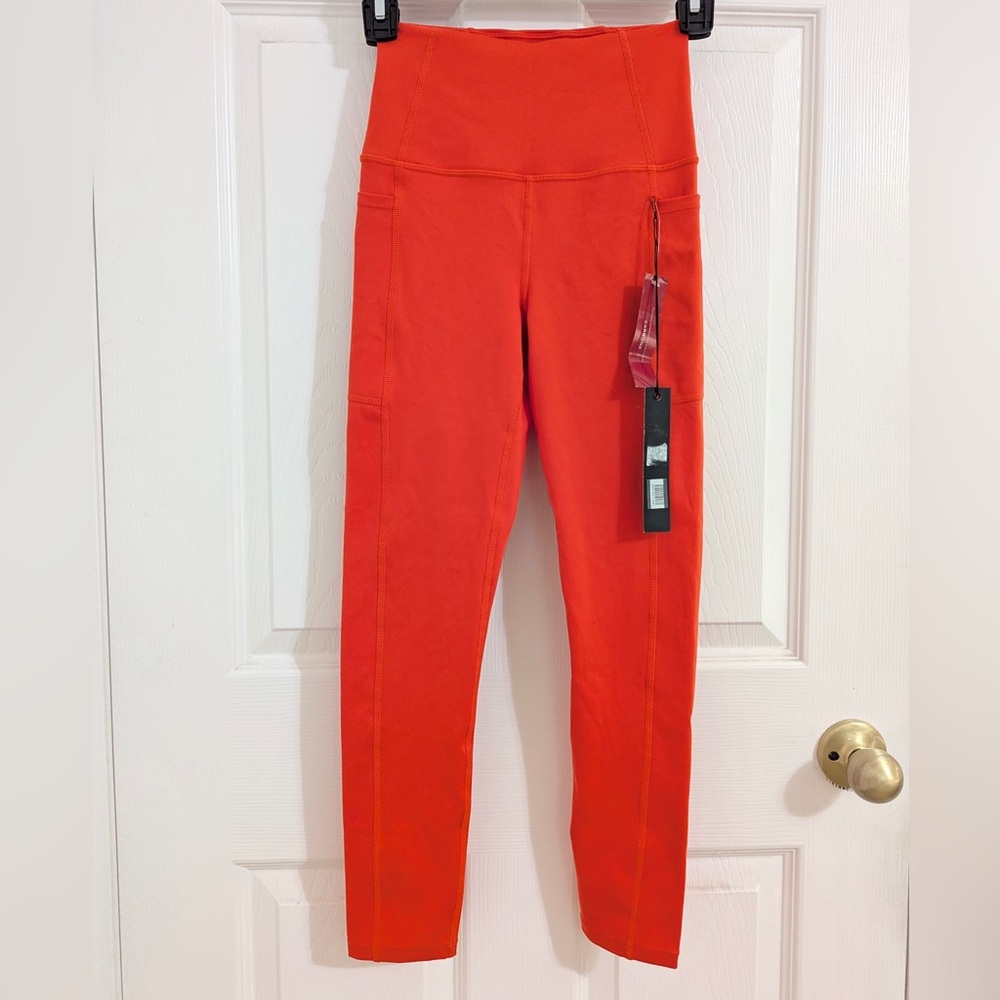 Carbon38 High Rise 7/8 Legging in Solid Orange